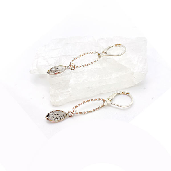 Reticulated Quartz Earrings