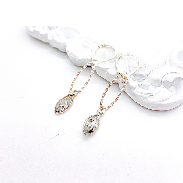 Reticulated Quartz Earrings