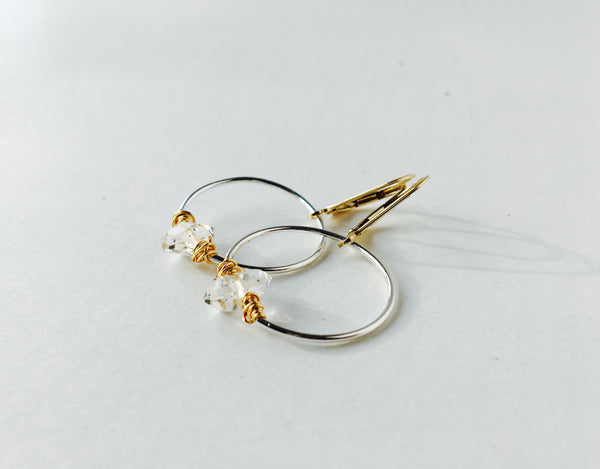 Mixed Metal Earrings - Herkermer