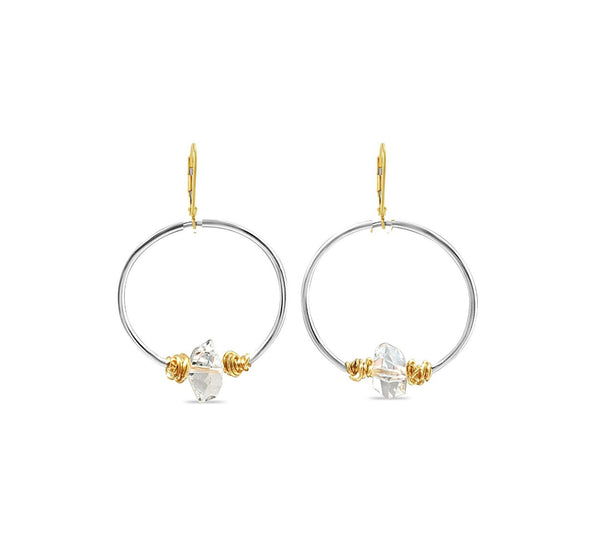 Mixed Metal Earrings - Herkermer