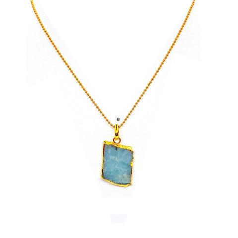 Aquamarine Necklace - Free form