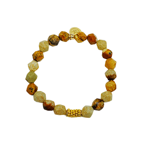 Star Cut Picture Jasper Bracelet