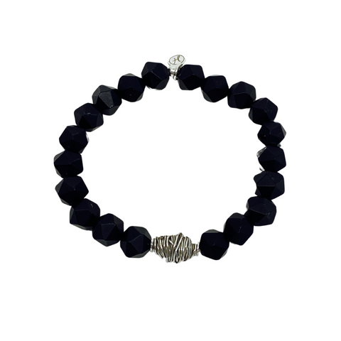 Star Cut Onyx Hill Tribe Bracelet