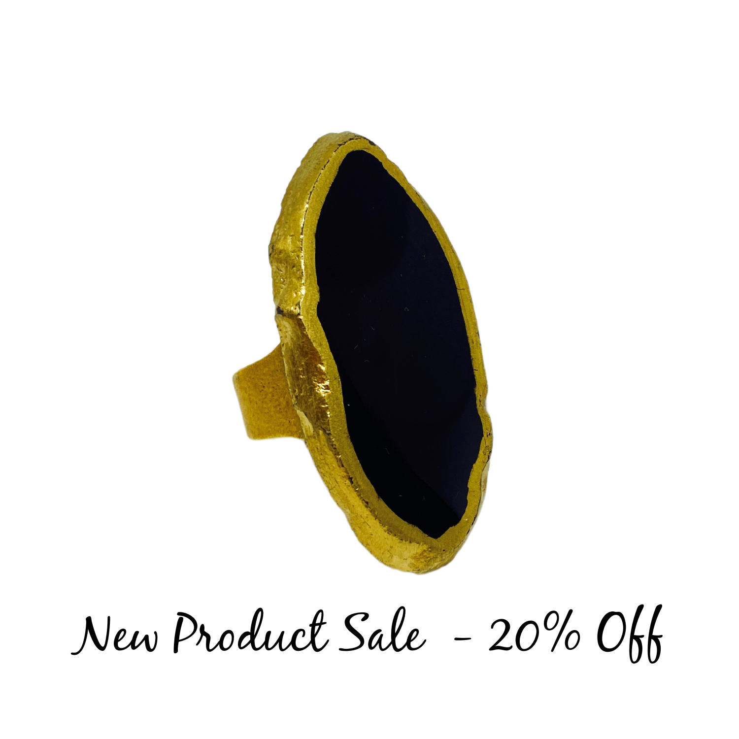 Black Agate Ring
