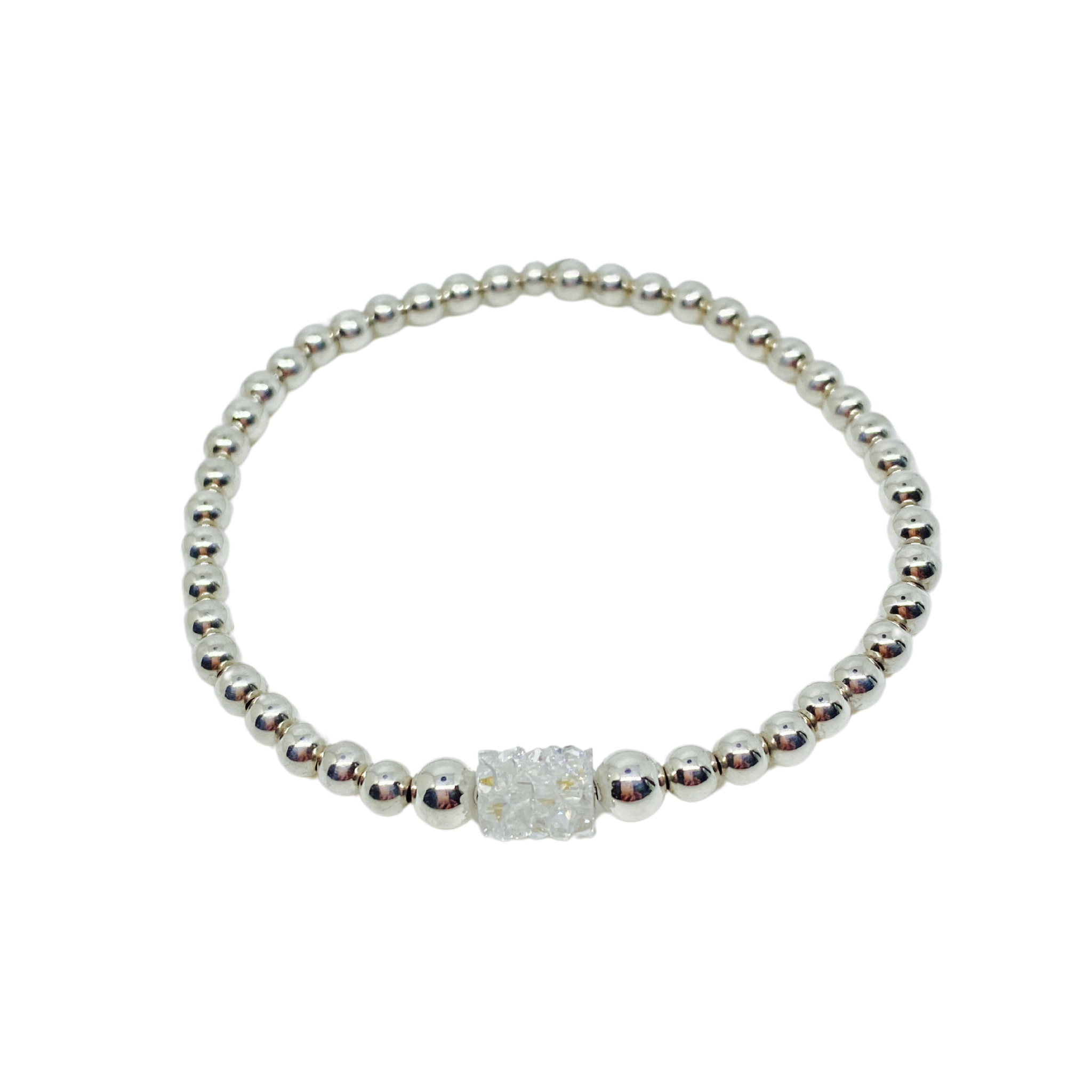 Sterling Silver Bracelet with Crystal
