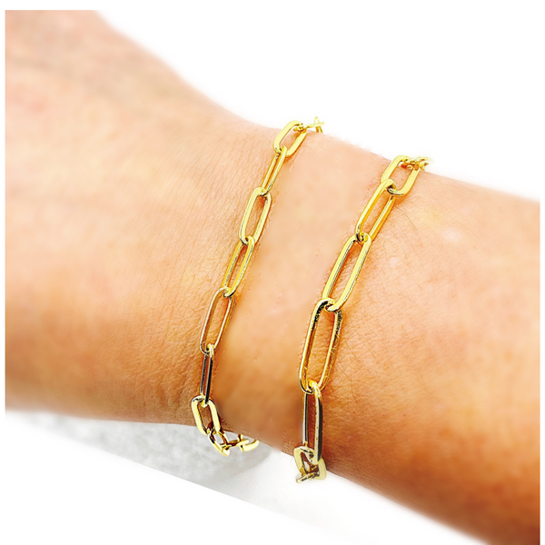 18K Gold Plated Paper Clip Bracelet