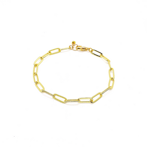 18K Gold Plated Paper Clip Bracelet