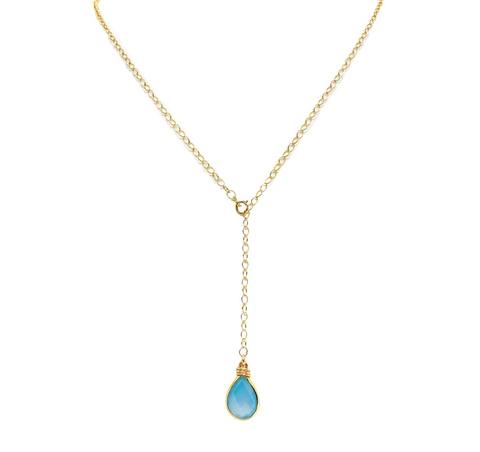 Y Gemstone Necklace