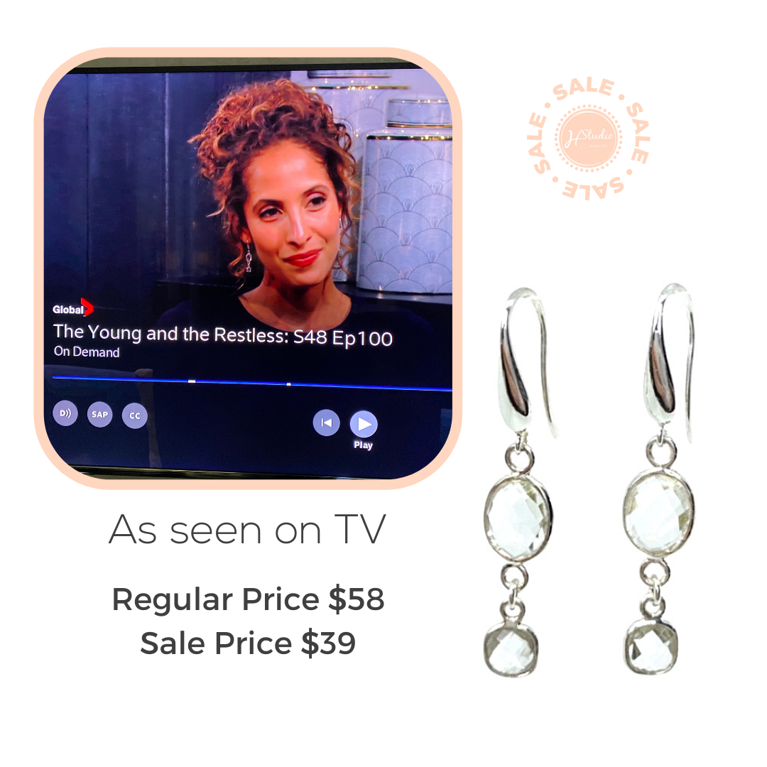 "As seen on TV" Young & the Restless Crystal Dangle Earrings