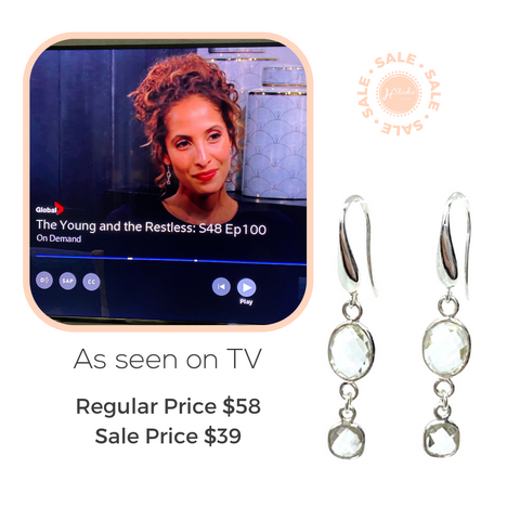 "As seen on TV" Young & the Restless Crystal Dangle Earrings