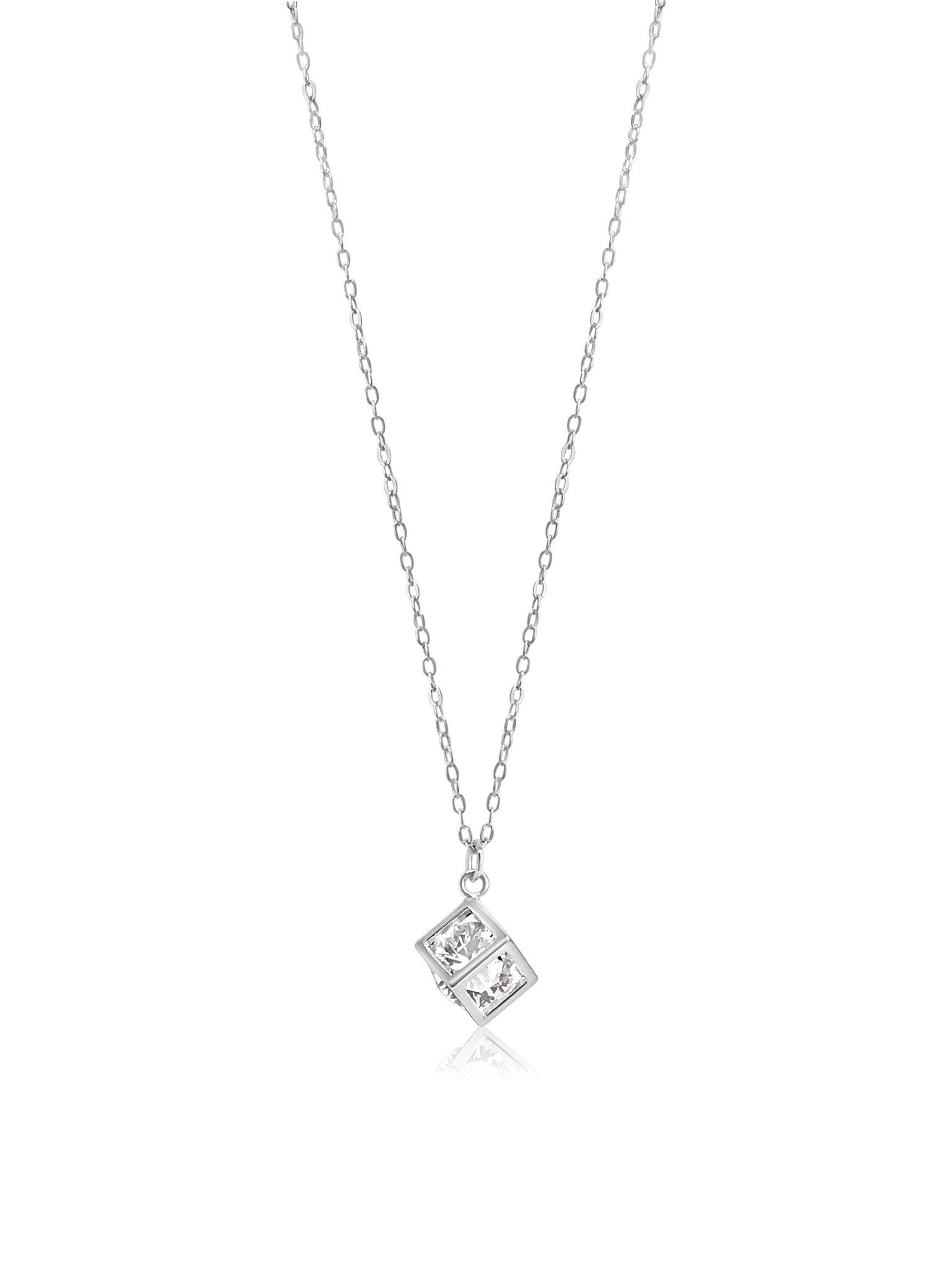 Geometric Cubist Sterling Necklace