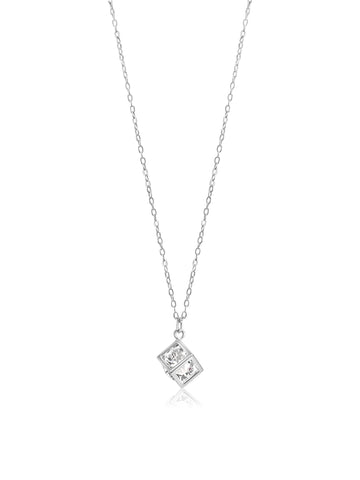Geometric Cubist Sterling Necklace
