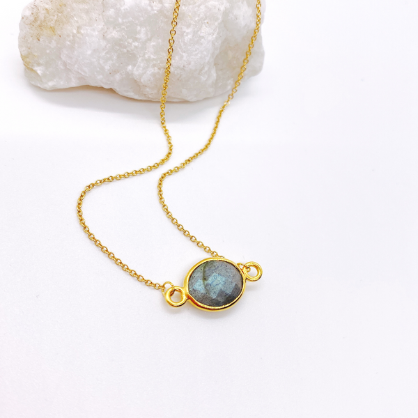 Gold Labradorite Necklace