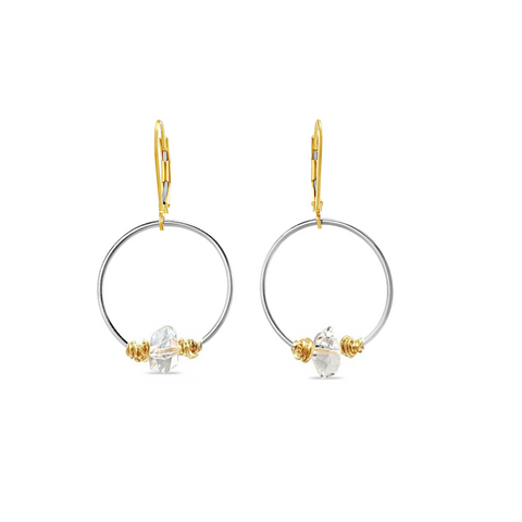 Mixed Metal Earrings - Herkermer