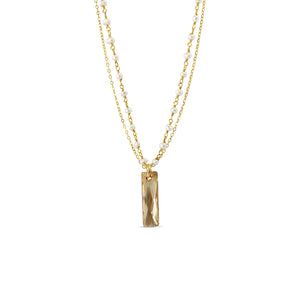 Swarovski Prism Necklace - Gold